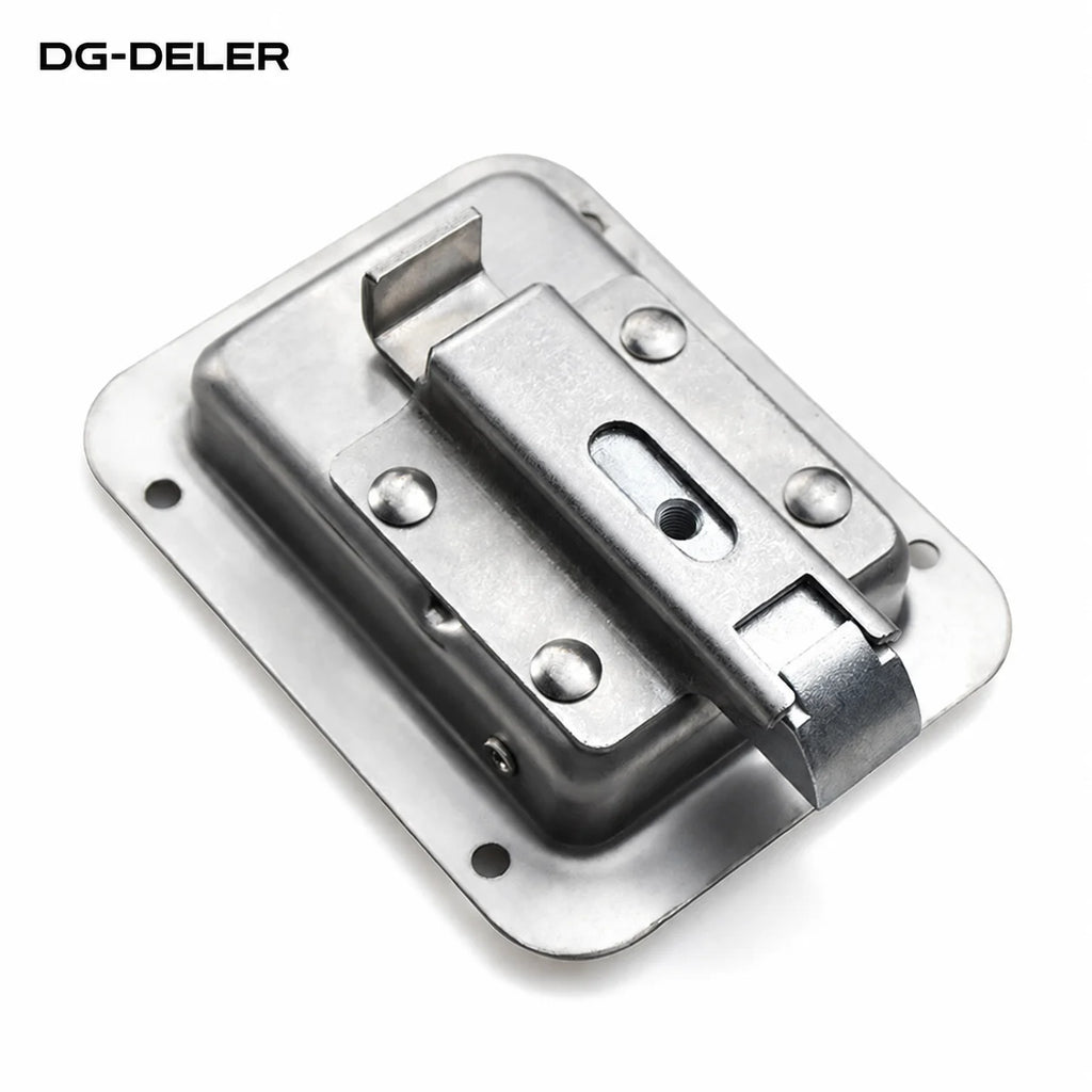 DG-DELER MS858A-S 304 Stainless Steel Bright Finish Recessed Panel Lock with Key for Cabinet Equipment Door Hardware