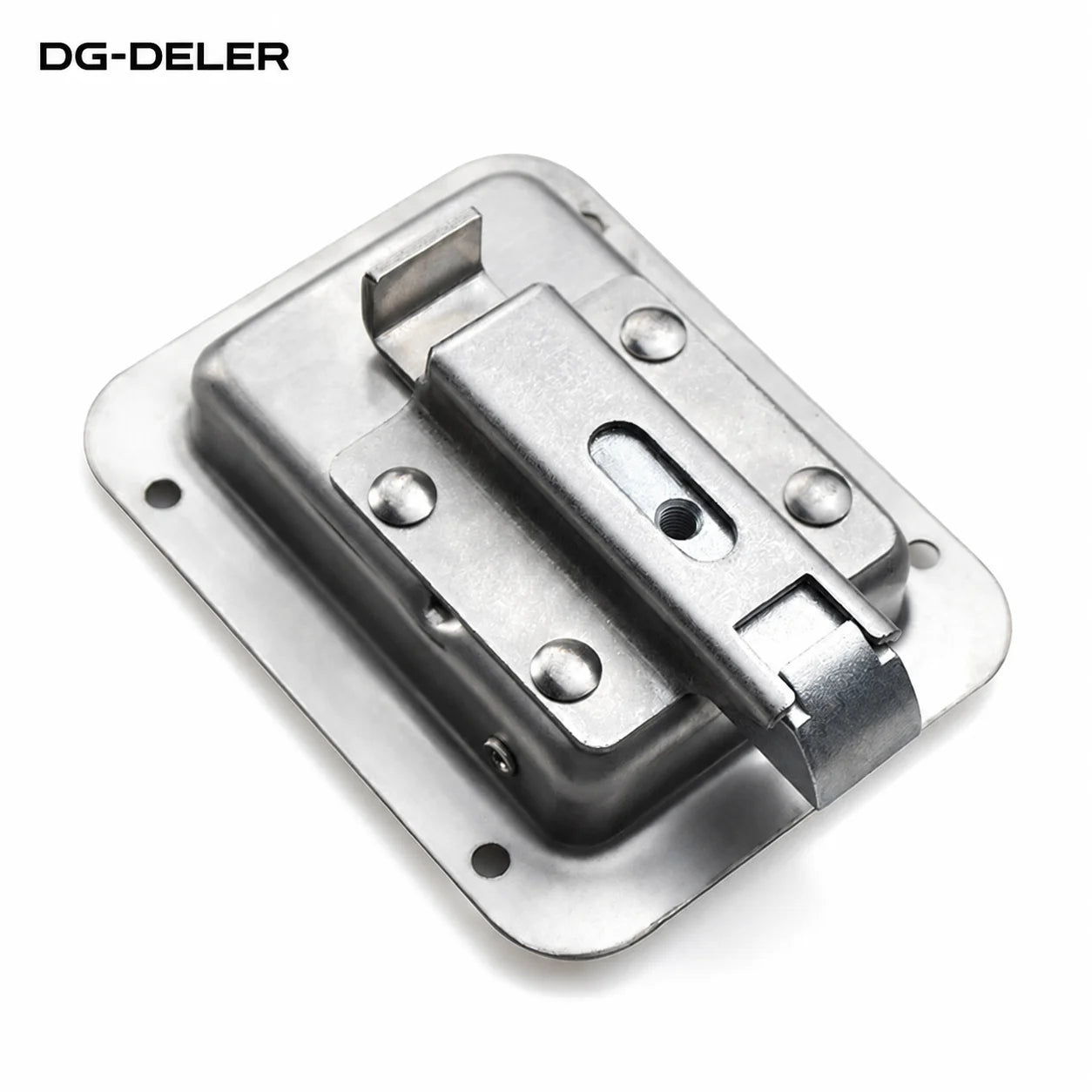 DG-DELER MS858A-S 304 Stainless Steel Bright Finish Recessed Panel Lock with Key for Cabinet Equipment Door Hardware