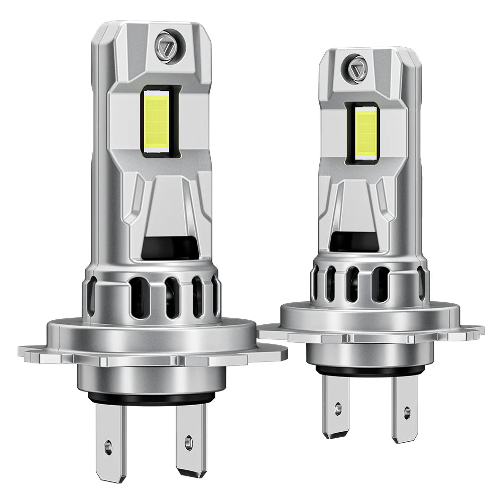 24v TELLIKA H7 Truck LED Head Light Bulbs with Fan Low High Beam 6500K LED Auto Lighting System Car Headlight Bulb H7 for Trucks