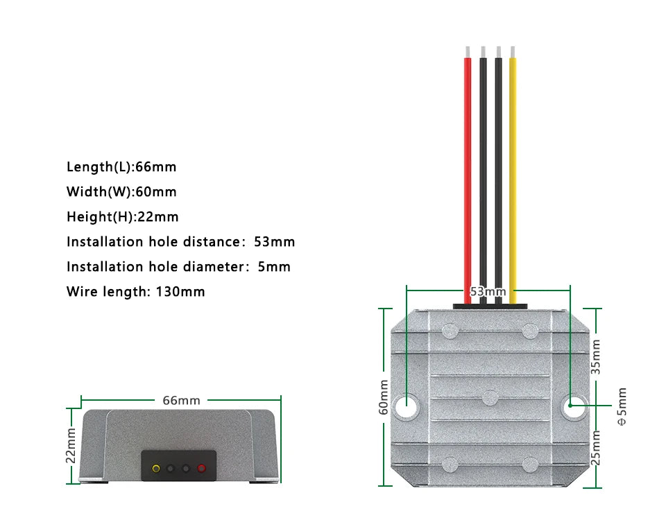 15V-90V to 12V DC power converter 48V to 12V step-down module 60V/72V to 12V on-board step-down converter 24V to 12V inverter