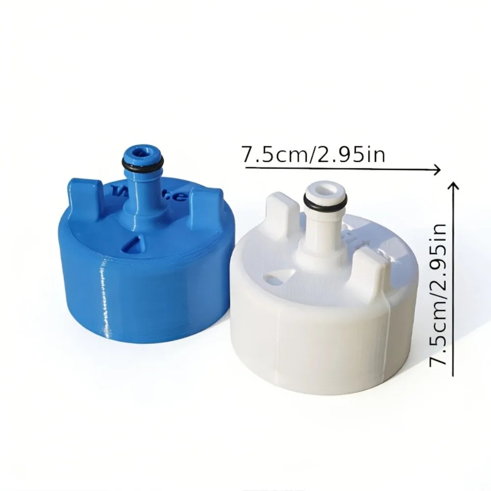 RV water tank adapter with practical water filling function, built-in quick hose connector and O-ring seal design.