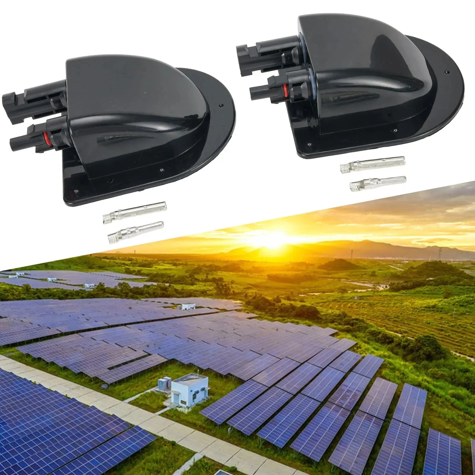 Caravan Solar Panel Wire Cable Double Hole Entry Gland Sealing Box Curved Cable Connector Waterproof For RV Motorhome Boats