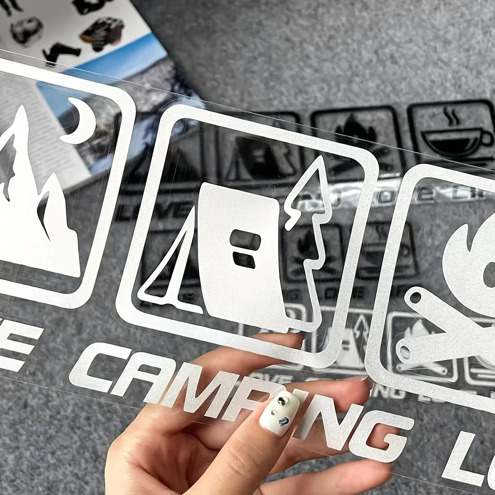 LOVE CAMPING LOVE LIFE window sticker