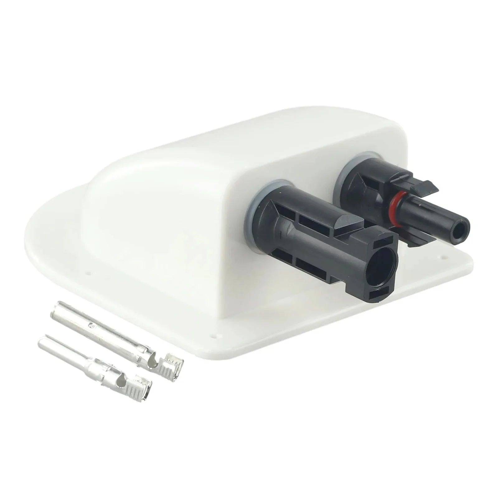Caravan Solar Panel Wire Cable Double Hole Entry Gland Sealing Box Curved Cable Connector Waterproof For RV Motorhome Boats