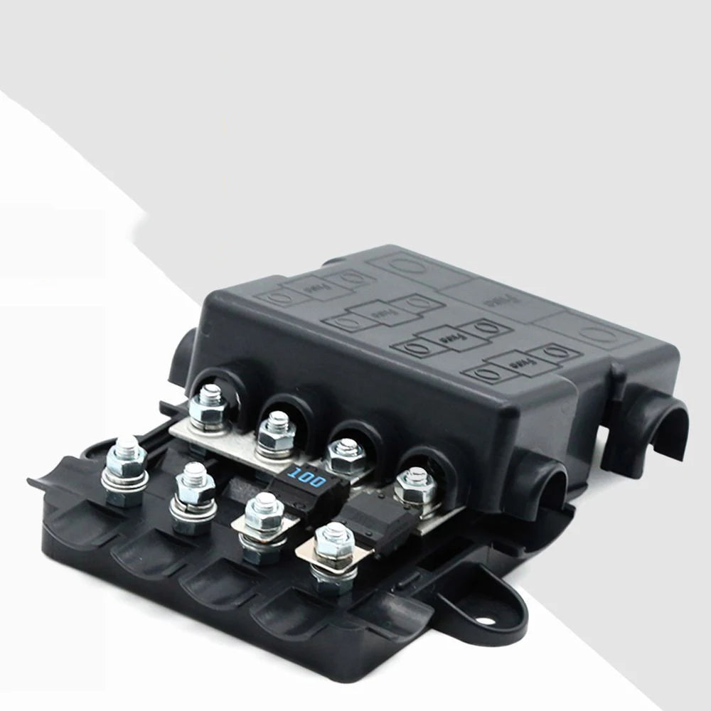 1PCS 5 Ways Fuse 12v & 24v Box With Bus Bar HEAVY DUTY Power Distribution Fuse Box Block Mega & Midi Fuses Holder Car Parts