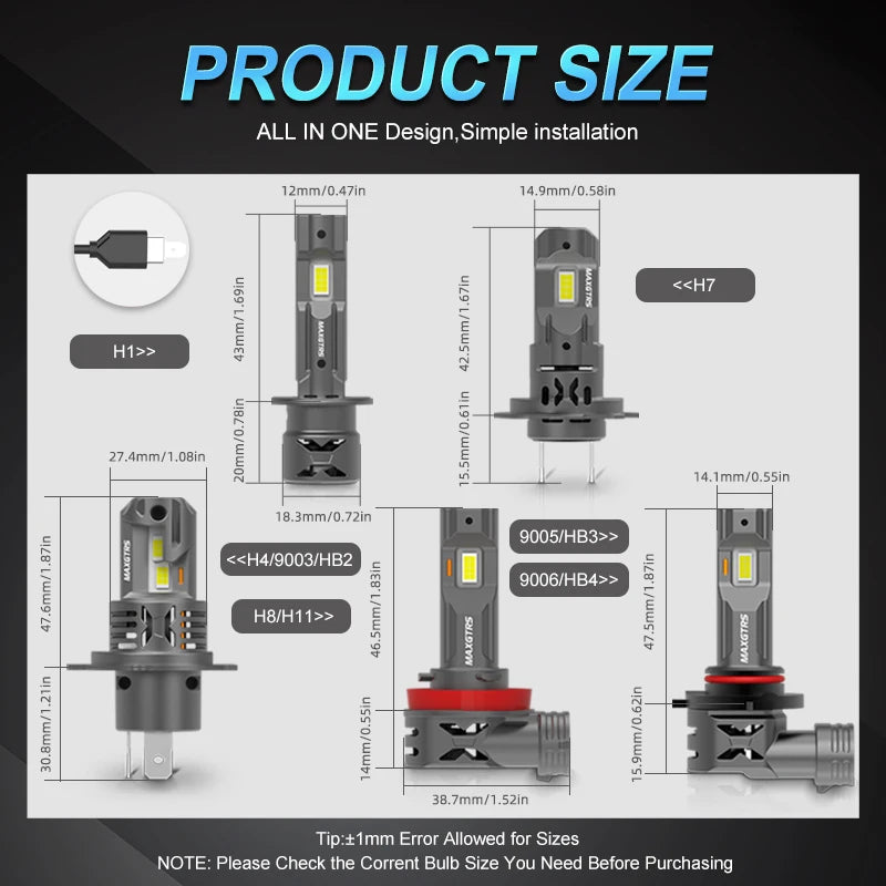 24V Led Truck 55W H7 H4 H11 Headlights H1 H8 H9 HB3 HB4 9005 9006 Led Auto Lamps Powerful LED Light Bulbs 24V For Vans